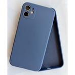 More Gsm iPhone 11 ile Uyumlu Köşeli Kalıp Lansman içi Kadife Soft Esnek Yapıya Sahip Darbeye Dayanıklı Sıvı Silikon Kılıf (Jean Blue)