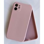 More Gsm iPhone 11 ile Uyumlu Köşeli Kalıp Lansman içi Kadife Soft Esnek Yapıya Sahip Darbeye Dayanıklı Sıvı Silikon Kılıf (Kum Pembe)