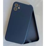 More Gsm iPhone 11 ile Uyumlu Köşeli Kalıp Lansman içi Kadife Soft Esnek Yapıya Sahip Darbeye Dayanıklı Sıvı Silikon Kılıf (Lacivert)