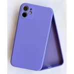 More Gsm iPhone 11 ile Uyumlu Köşeli Kalıp Lansman içi Kadife Soft Esnek Yapıya Sahip Darbeye Dayanıklı Sıvı Silikon Kılıf (Lila)