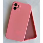 More Gsm iPhone 11 ile Uyumlu Köşeli Kalıp Lansman içi Kadife Soft Esnek Yapıya Sahip Darbeye Dayanıklı Sıvı Silikon Kılıf (Şeker Pembe)