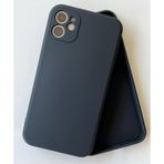 More Gsm iPhone 11 ile Uyumlu Köşeli Kalıp Lansman içi Kadife Soft Esnek Yapıya Sahip Darbeye Dayanıklı Sıvı Silikon Kılıf (Siyah)
