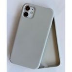 More Gsm iPhone 11 ile Uyumlu Lansman içi Kadife Soft Esnek Yapıya Sahip Darbeye Dayanıklı Sıvı Silikon Kılıf (Krem)