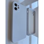 More Gsm iPhone 11 Uyumlu Logosuz Köseli Kalıp 12 Görünümlü Lansman Içi Süet Silikon Kılıf - Beyaz