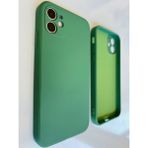 More Gsm iPhone 11 Uyumlu Logosuz Köseli Kalıp 12 Görünümlü Lansman Içi Süet Silikon Kılıf - Fıstık Yeşili
