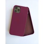 More Gsm iPhone 12 & 12 Pro ile Uyumlu Lansman içi Kadife Soft Esnek Yapıya Sahip Darbeye Dayanıklı Sıvı Silikon Kılıf (Bordo)