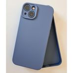 More Gsm iPhone 13 & 14 ile Uyumlu Kamera Korumalı Lansman içi Kadife Soft Esnek Yapıya Sahip Darbeye Dayanıklı Sıvı Silikon Kılıf (Jean Blue)
