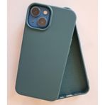 More Gsm iPhone 13 & 14 ile Uyumlu Lansman içi Kadife Soft Esnek Yapıya Sahip Darbeye Dayanıklı Sıvı Silikon Kılıf (Haki Yeşil)