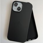 More Gsm iPhone 15 ile Uyumlu Lansman içi Kadife Soft Esnek Yapıya Sahip Darbeye Dayanıklı Sıvı Silikon Kılıf (Siyah)