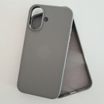 More Gsm iPhone 16 ile Uyumlu Lansman içi Kadife Soft Esnek Yapıya Sahip Darbeye Dayanıklı Sıvı Silikon Kılıf (Gri)