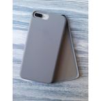 More Gsm iPhone 7 Plus & 8 Plus ile Uyumlu Lansman içi Kadife Soft Esnek Yapıya Sahip Darbeye Dayanıklı Sıvı Silikon Kılıf (Gri)