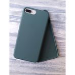 More Gsm iPhone 7 Plus & 8 Plus ile Uyumlu Lansman içi Kadife Soft Esnek Yapıya Sahip Darbeye Dayanıklı Sıvı Silikon Kılıf (Haki Yeşil)