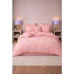 More Home Çift Kişilik Yorgan Kılıfı + Yastık Kılıfı Pembe