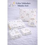 MORE HOME Çok Amaçlı Müslin Örtü, Müslin Bebek Battaniyesi, %100 Pamuk Tek Katlı Müslin BEZ 7 Parça