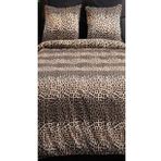More Home Lastikli Çarşaflı Çift Kişilik Nevresim Takımı Leopar deseni (Siyah)