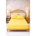 More Home Tek Kişilik Lastikli Çarşaf Seti + Yastık Kılıfı Sarı - 180x200