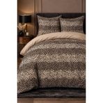 More Home Tek Kişilik Nevresim Takımı Lastikli Çarşaflı Leopar Bej - Kahve - Bej - 160 x 220 cm