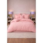 More Home Tek Kişilik Nevresim Takımı Lastikli Çarşaflı Pembe - 160 x 220 cm