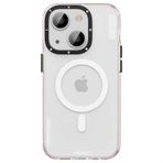 More TR Apple iPhone 14 Plus Magsafe Şarj Özellikli Youngkit Jane Sand Serisi Pembe Kapak Kılıf