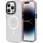 More TR Apple iPhone 14 Pro Max Magsafe Şarj Özellikli Youngkit Jane Sand Serisi Pembe Kapak Kılıf