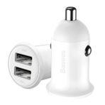 More TR Baseus Grain Pro Dual Usb 4.8A Max Çıkışlı Hızlı Araç Şarj Başlık