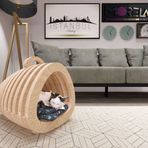 Morela Parametrik Ahşap Kontraplak Kedi Evi - Cat House