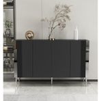 Morepp Dream 120 cm Konsol Tv Sehpası Çok Amaçlı Dolap Antrasit-Gümüş - Antrasit - Gümüş