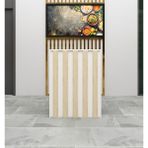 Morepp Erva Karşılama Bankosu ,110 cm ,ofis,kasa,resepsiyon Masası| Beyaz-Safirmeşe - 110*84 - Beyaz - Safir Meşe