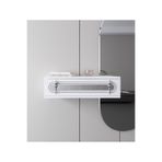 morepp Işık 70cm Duvara Monte Kapaklı Raflı Modern Dresuar Beyaz-Gümüş