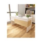 morepp Karen 60x144 Çalışma Masası Ofis Masası Bilgisayar Masası| Beyaz - Safir Meşe