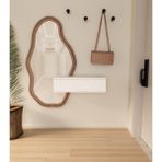 Morepp Oslo 70CM Duvara Monte Tek Kapaklı Raflı Modern Dresuar Beyaz-Beyaz - Beyaz - Beyaz