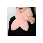 Moresun Lüks Peluş Yapay Tavşan Pembe Yaka Atkı