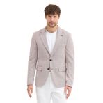 Moreto Erkek Bordo Pamuk Karışımlı Esnek Kumaşlı Armürlü Mono Yaka Spor Slim Fit Blazer Ceket Bordo 48