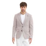 Moreto Erkek Bordo Pamuk Karışımlı Esnek Kumaşlı Armürlü Mono Yaka Spor Slim Fit Blazer Ceket Bordo 58