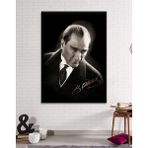 Morfil Sanat Atölyesi Atatürk Mustafa Kemal Portresi Makam Panosu Kanvas Tablo Resmi Kurumlar Okullar (8farklı Ölçü) - 100X140 - Renkli