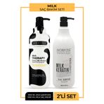 Morfose K-Milk Therapy Şampuan 1000 ml+Milk Keratin Saç Bakım Kremi 1000 ml