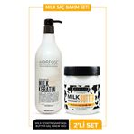 Morfose Keratin Sütü 1000 ml Şampuanı + Milk Therapy Butter Yağ Içeren Mucizevi Saç Bakım Kremi