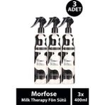 Morfose Milk Therapy Fön Sütü 400 ml Isıya Karşı Koruma Özelliği ile Tüm Saçlar İçin Hacim Verici 3 Adet - Standart