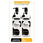 Morfose Milk Therapy Şampuan 1000 ml 2 Adet - Nemlendirme Ve Yumuşak Saçlar