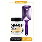 Morfose Saç Fırçası + Milk Therapy Butter Yağ İçeren Mucizevi Saç Bakım Kremi