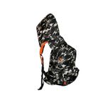 Morikukko Back to School Camo Neon Orange Çıkabilir Kapüşonlu Sırt Çantası