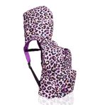 Morikukko Back to School Pink Cheetah Çıkabilir Kapüşonlu Sırt Çantası