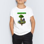 Morinna Minecraft Baskılı Unisex Çocuk Tişört T-Shirt Mr-11 - 8 - 9 Yaş - 001-Beyaz