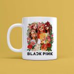Morinna MR01 Black Pink Tasarımlı Beyaz Kupa