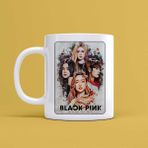 Morinna MR10 Black Pink Tasarımlı Beyaz Kupa