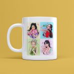 Morinna MR12 Black Pink Tasarımlı Beyaz Kupa