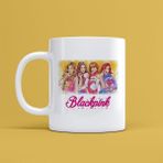 Morinna MR13 Black Pink Tasarımlı Beyaz Kupa
