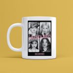 Morinna MR14 Black Pink Tasarımlı Beyaz Kupa