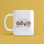 Morinna MR19 Black Pink Tasarımlı Beyaz Kupa