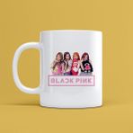 Morinna MR26 Black Pink Tasarımlı Beyaz Kupa